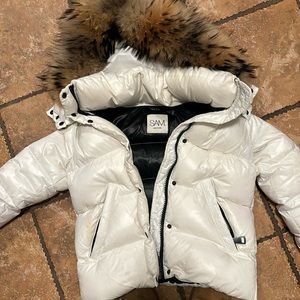 White pearl SAM parka puffer